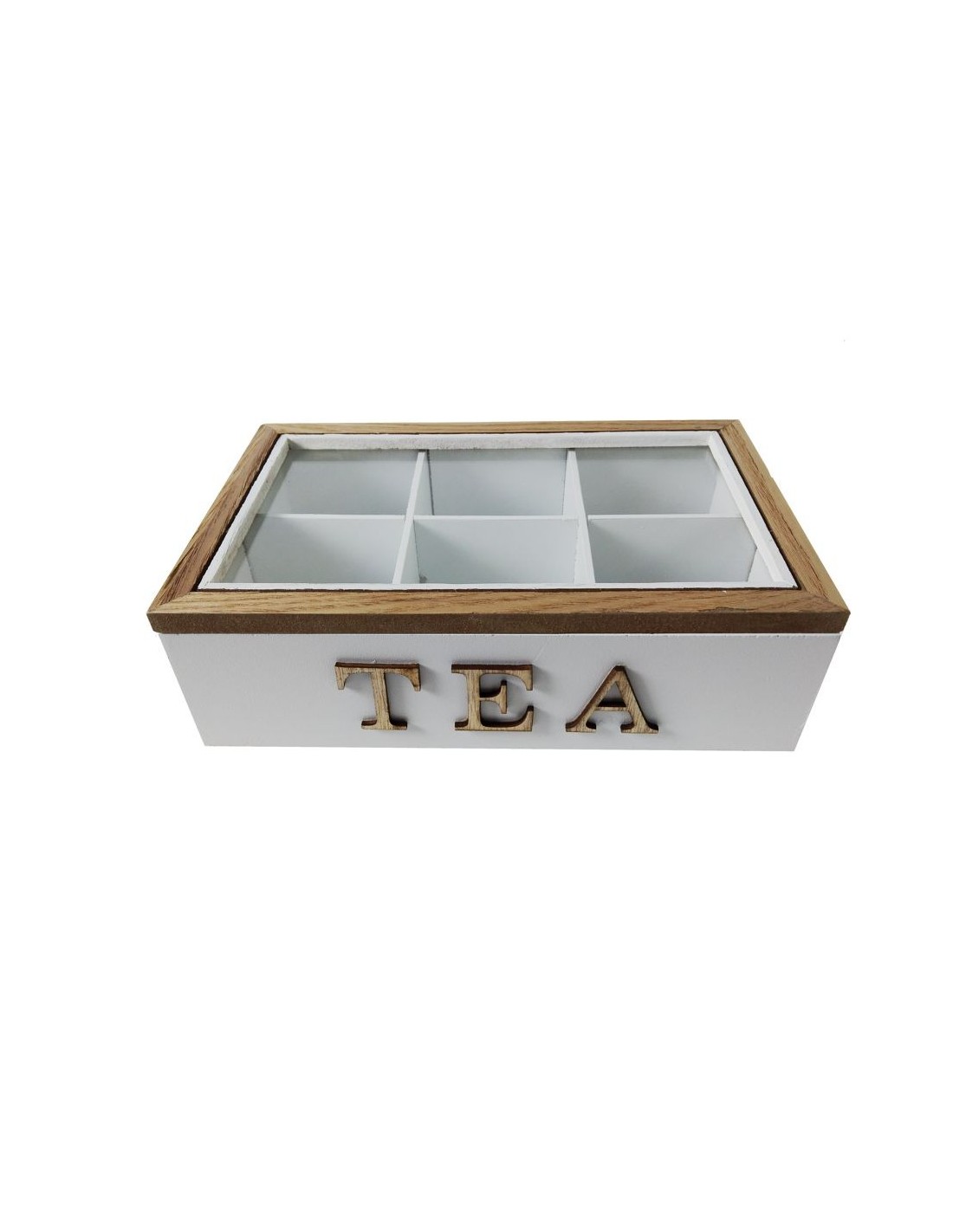 Boîte à thé et tisane en bois, motif zèbre, noir et blanc, 17 x 7