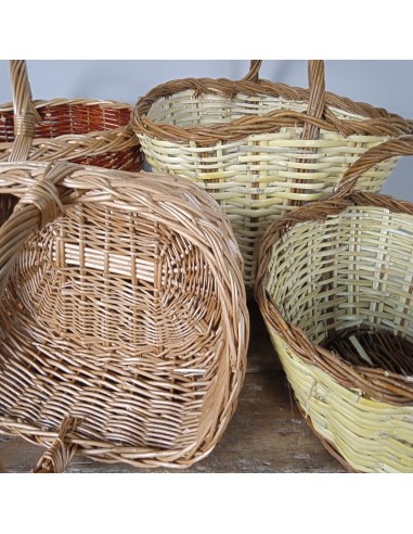 Cesta caña mimbre tradicional para setas cesta almacenamiento hogar