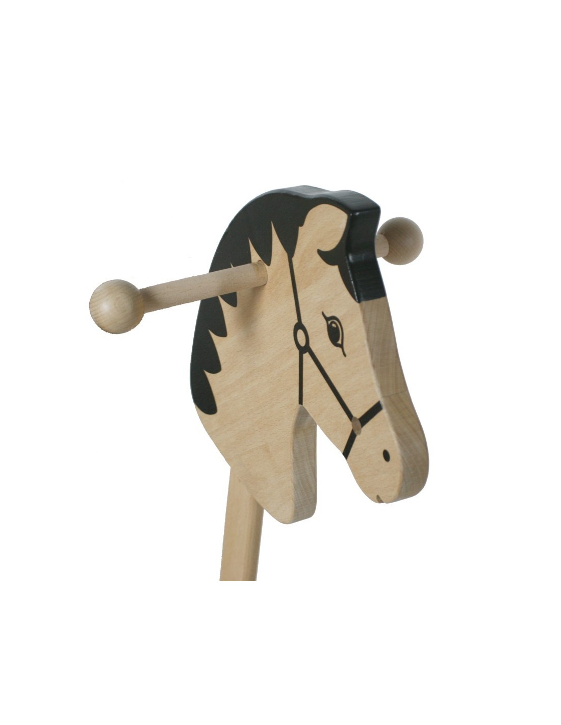 Caballito de palo de madera juguete tradicional infantil caballo palo