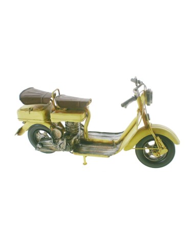 Décoration de moto rétro en métal jaune, réplique de moto idéale pour les collectionneurs