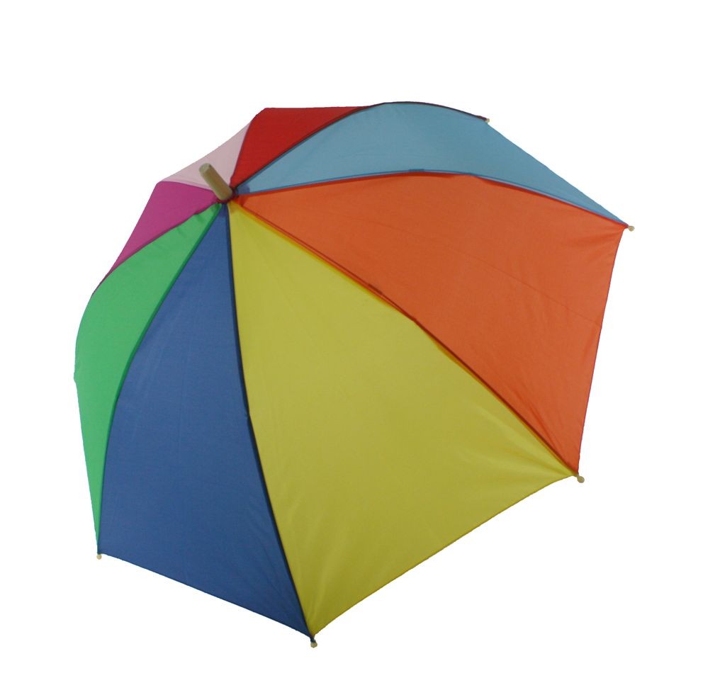 niña Generalmente atractivo Paraguas infantil multicolor con figura madera en asa para niño niña